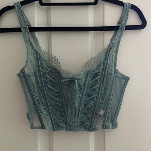 Victoria secret emerald green corset